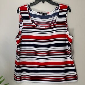 Preston & York Nautical Striped Top - Navy, White, and Red